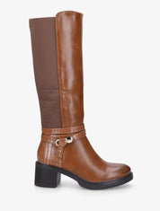 Bottes à contrefort python - Camel - 5