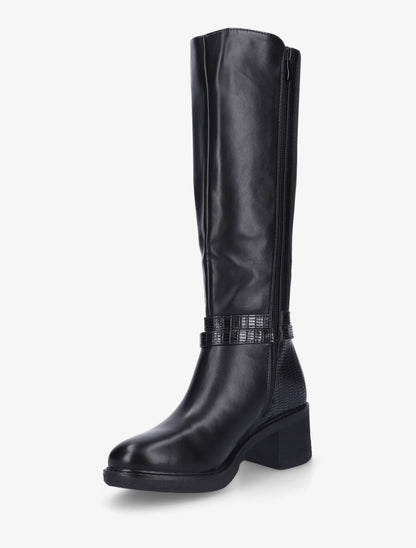Bottes à contrefort python - Noir - 3