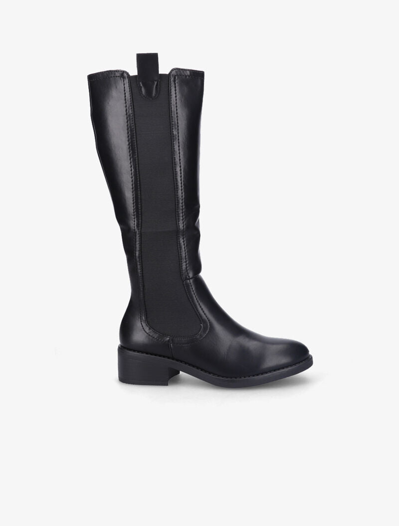 Bottes cavalières élastiquées - Noir - 1