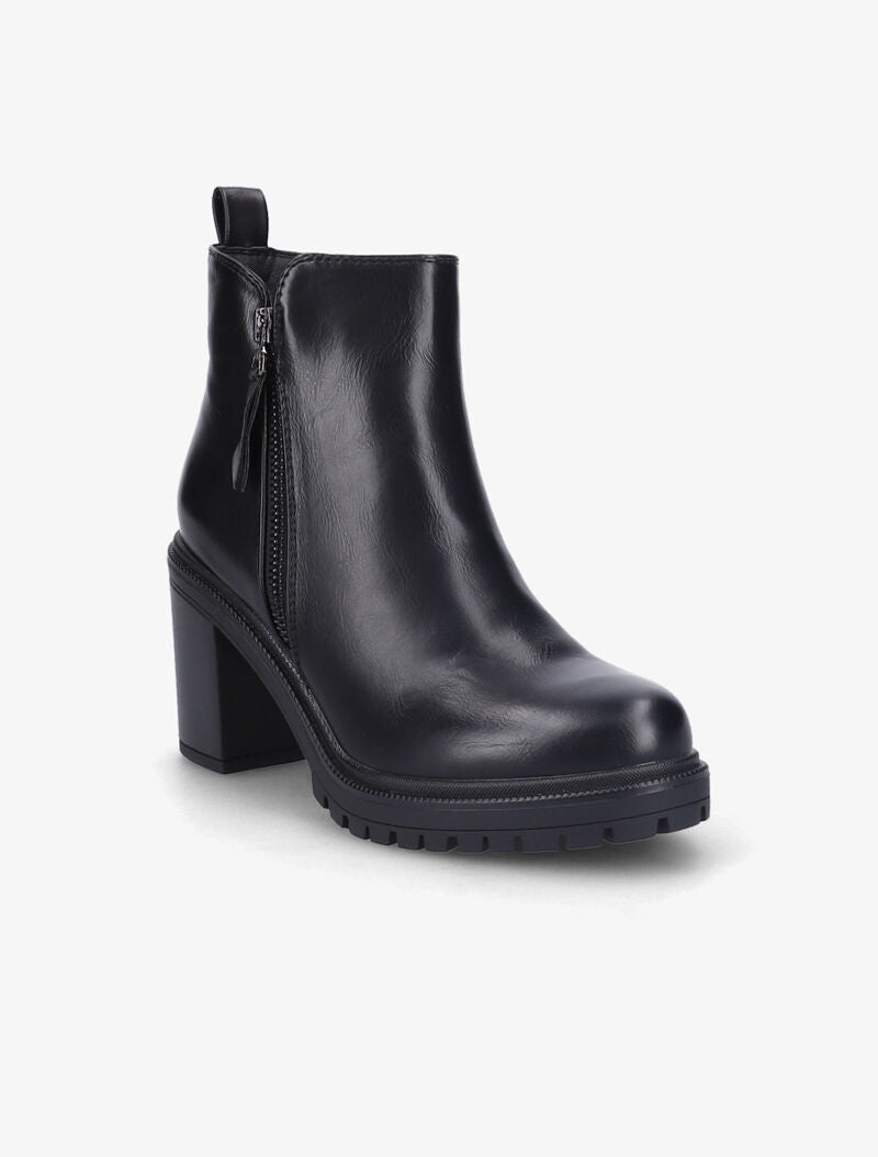 Bottines à talon haut carré - Noir - 3