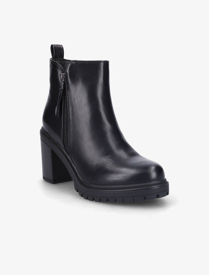 Bottines à talon haut carré - Noir - 3