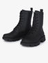 Boots montantesà lacets et à gros crans - Noir - 1