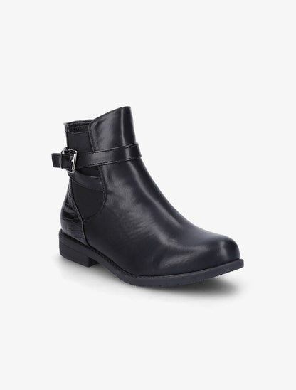 Bottines plates bi-matière à sangles - Noir - 2