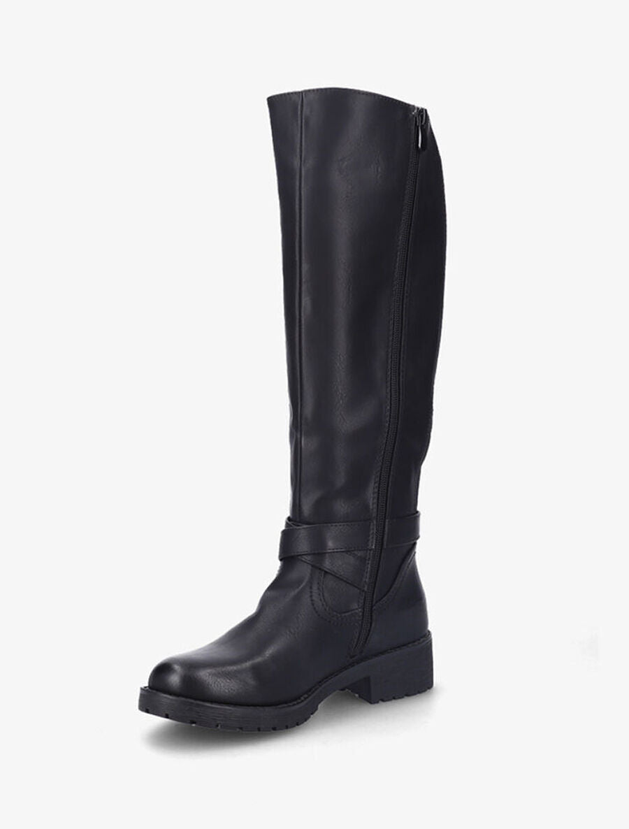 Bottes cavalières élastiquées à brides - Noir - 3