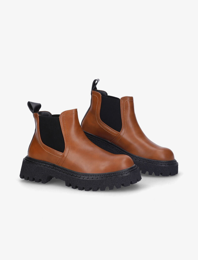 Chelsea boots à semelles texturées et crantées - Camel - 4