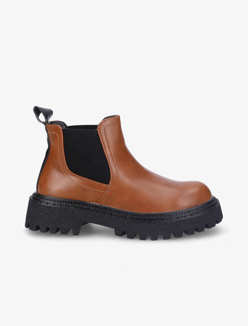 Chelsea boots à semelles texturées et crantées - Camel - 1