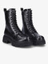 Bottines effet matelassé à talon et semelle crantés - Noir - 1