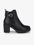 Bottines à talons gomme - Noir - 1