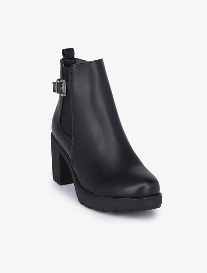 Bottines à talons gomme - Noir - 2