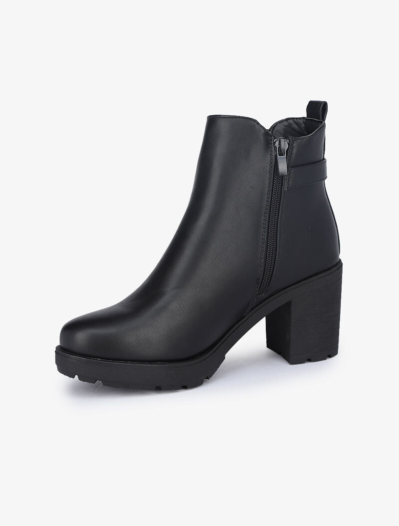 Bottines à talons gomme - Noir - 3
