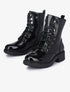 Boots vernies à talon bloc - Noir - 5