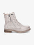 Bottines lacées à détail dentelle - Beige - 5