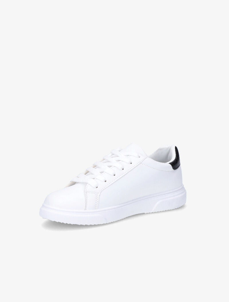Sneakers à détails imprimés multi matière - Blanc/noir - 5