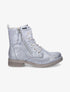 Bottines lacées à détail dentelle - Bleu - 5