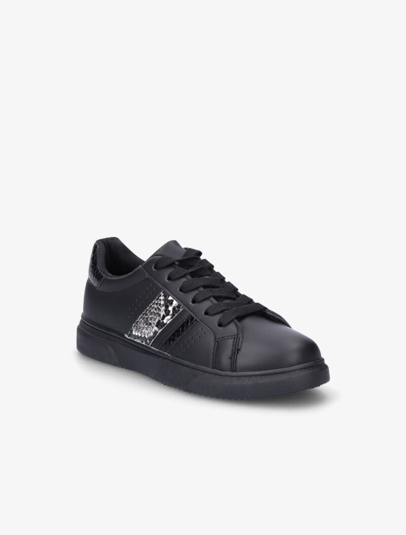 Sneakers à détails imprimés multi matière - Noir - 3