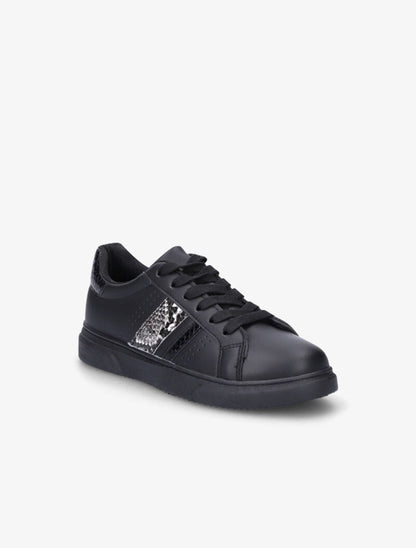 Sneakers à détails imprimés multi matière - Noir - 3