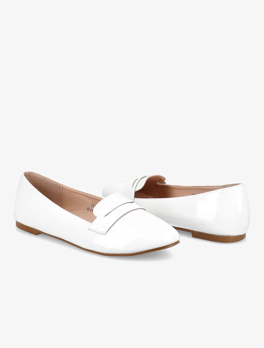 Slippers vernis - Blanc - 5