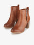 Bottines montantes à détail python - Camel - 5