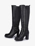Bottes à talons et bandes élastiquées - Noir - 5