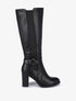 Bottes à talons et sangle - Noir - 1