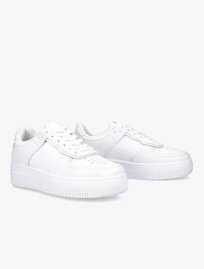 Sneakers à empiècements contrastants - Blanc - 4
