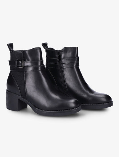 Bottines à sangle en tour de cheville - Noir - 1