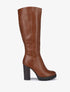 Bottes à talons hauts et à semelles crantées - Camel - 6