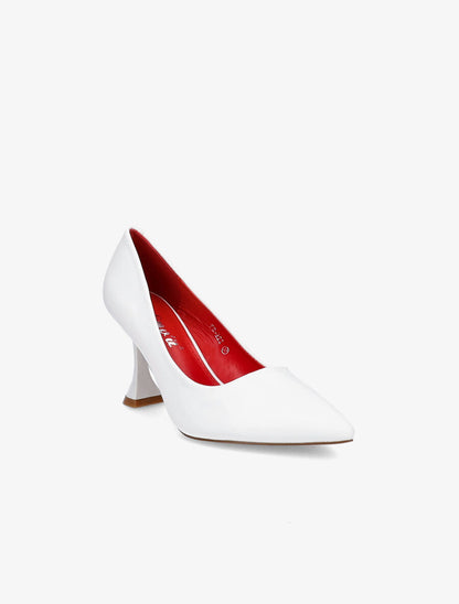 Escarpin bouts pointus à talons bobine - Blanc - 2