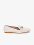 Slippers en suédine à boucles métalliques - Beige - 1