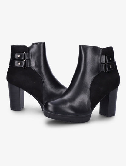 Bottines bi-matière à double sangles - Noir - 5