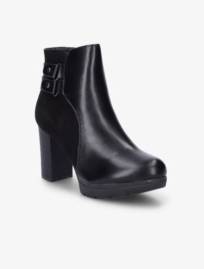 Bottines bi-matière à double sangles - Noir - 3