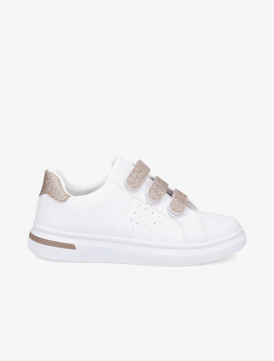 Baskets à scratchs pailletés - Rose gold - 1
