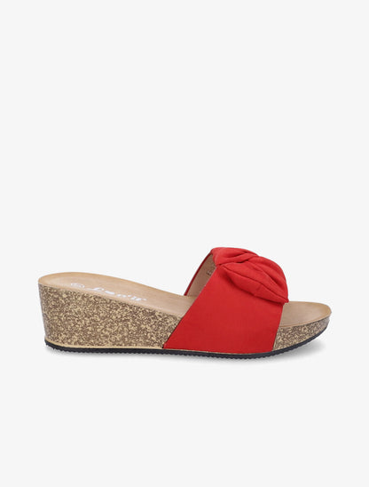 Mules compensées à noeud - Rouge - 2