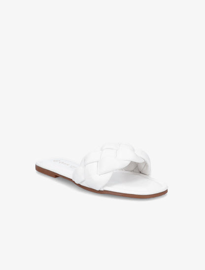 Mules brides tressées - Blanc - 2