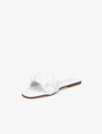 Mules brides tressées - Blanc - 3