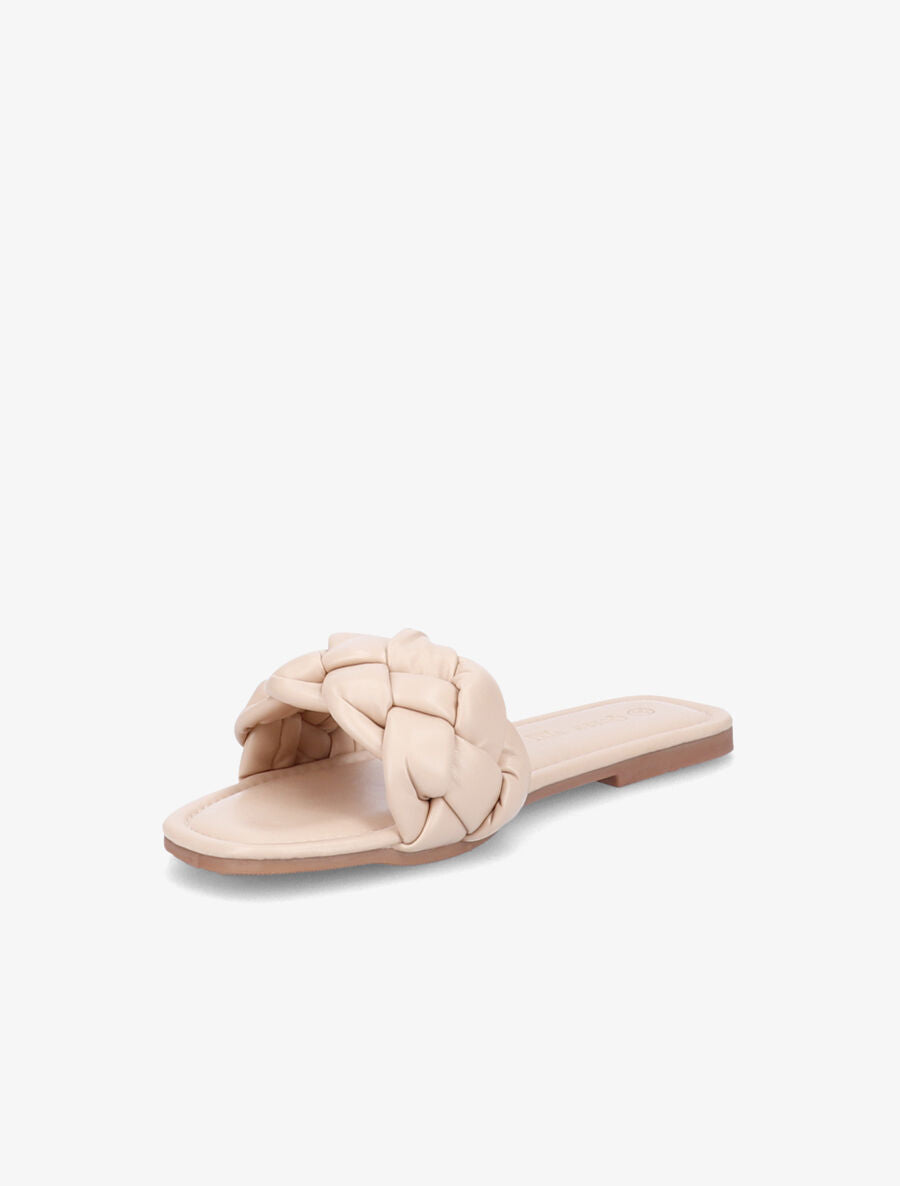 Mules brides tressées - Beige - 3