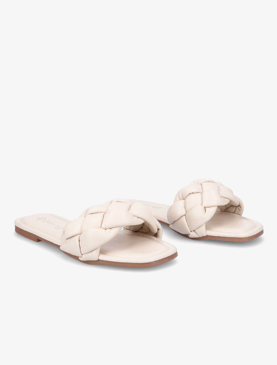 Mules brides tressées - Écru - 4