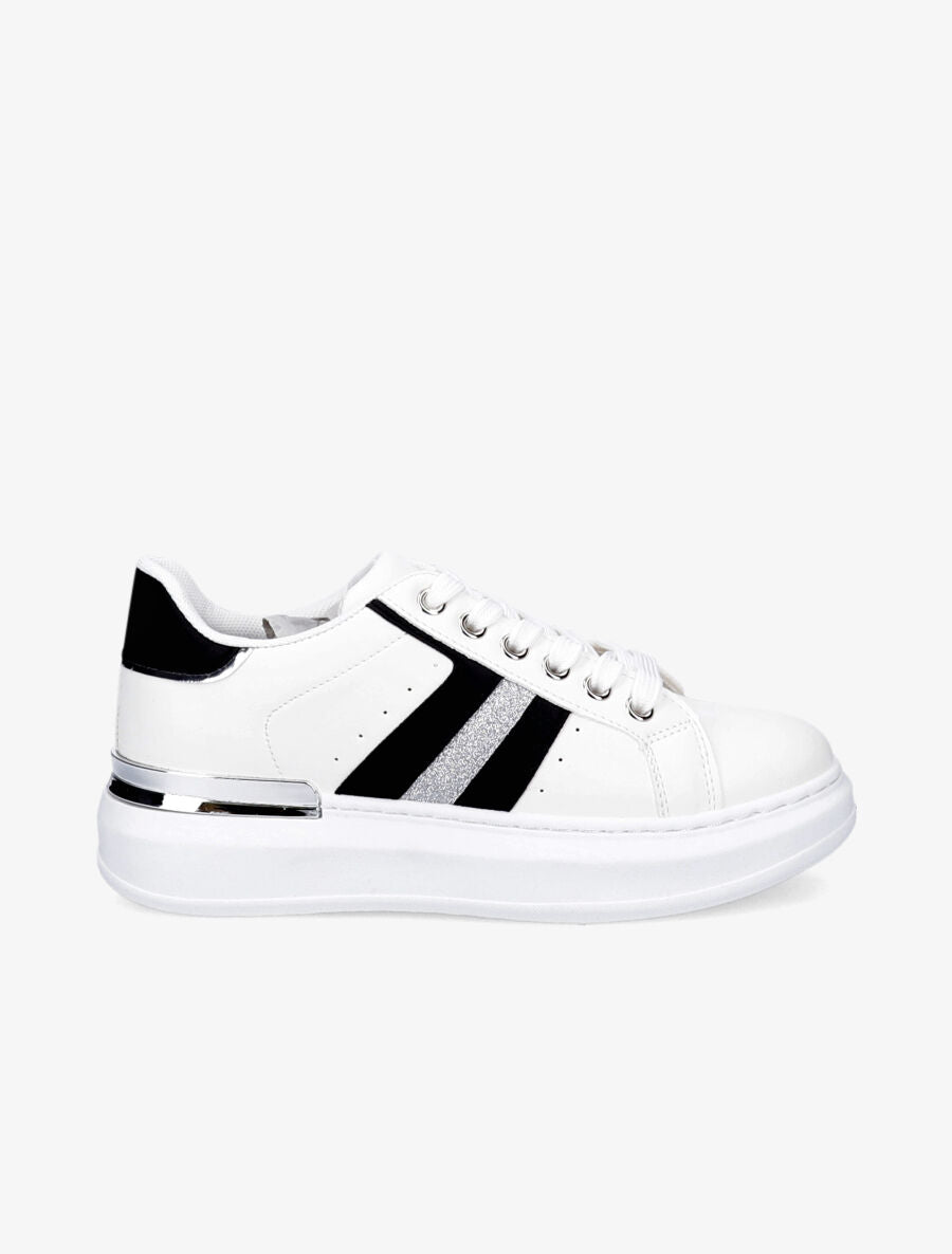 Sneakers à détail métallique - Noir - 1