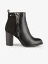 Bottines montantes à détail python - Noir - 1