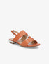 Sandales à brides larges et boucles métalliques - Orange - 5