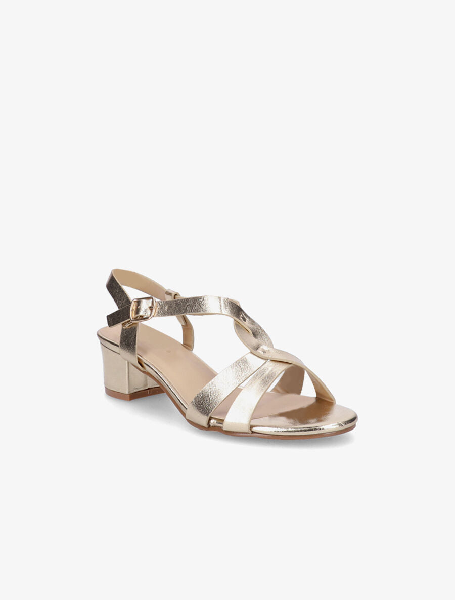 Sandales en simili vernies - Or - 2