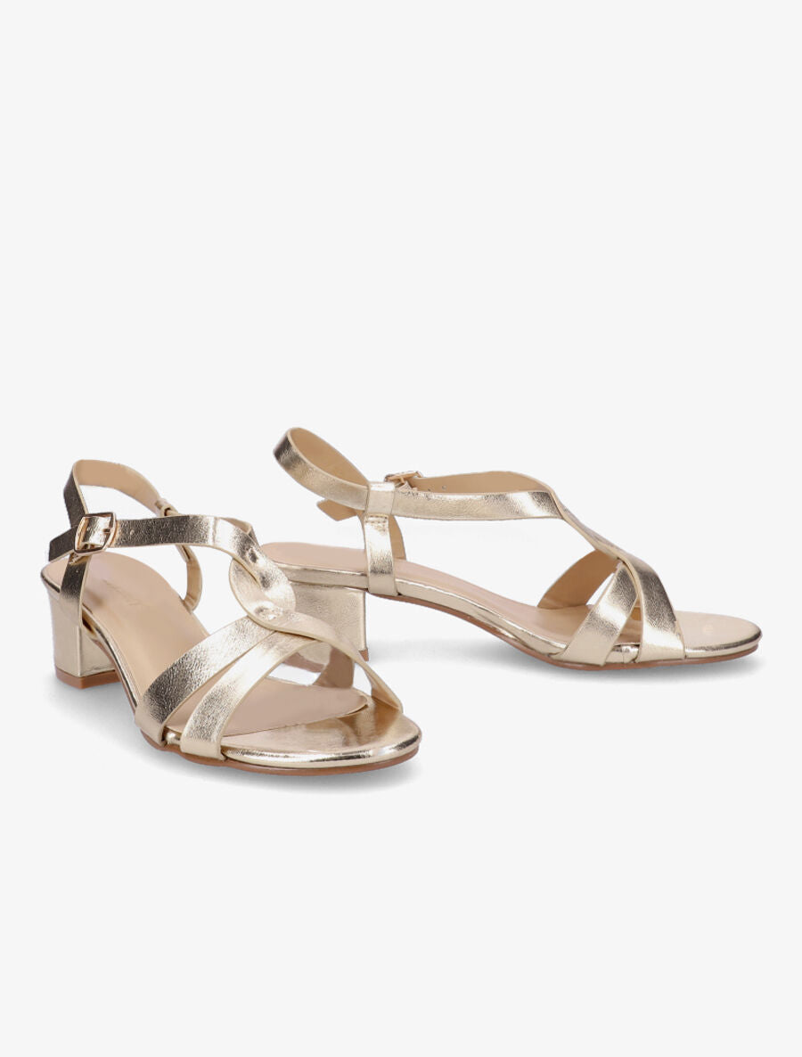 Sandales en simili vernies - Or - 4