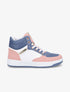 Sneakers montantes en simili - Bleu/rose - 1