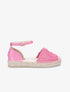 Espadrilles en crochet et simili - Fushia - 1