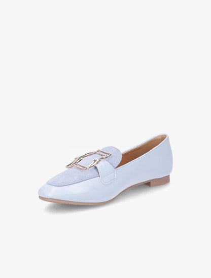 Slippers bi-matière à boucle carrée - Bleu ciel - 3