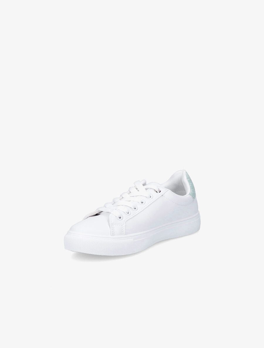 Tennis en simili imprimé et paillettes - Bleu - 3
