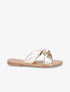 Mules en simili nacré à brides croisées - Or - 5