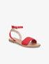 Nu-pieds à ganses tressées effet osier - Rouge - 1