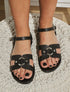 Nu-pieds à ganses stylisées - Noir - 1