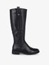 Bottes cavalières effet croco - Noir - 1